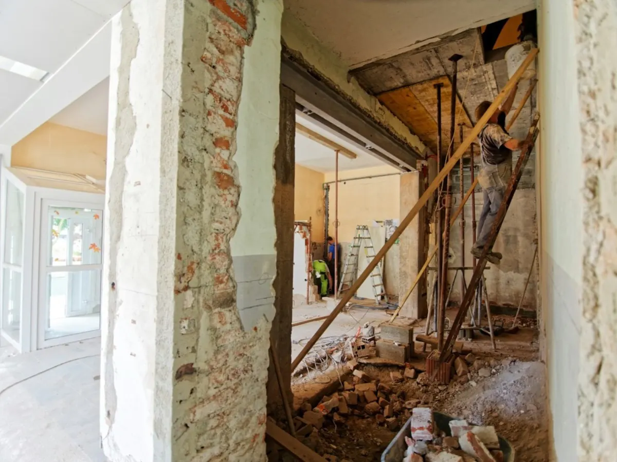 Structural opening formed during a London refurbishment